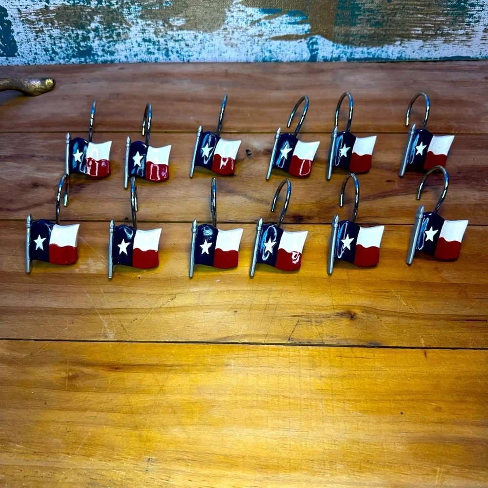 Texas Shower Curtain Hooks